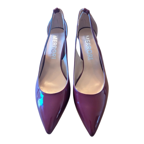 MERRORI Women's Pumps Chunky High Heel Pumps Pointed Toe Sz 9.5 - Picture 10 of 12